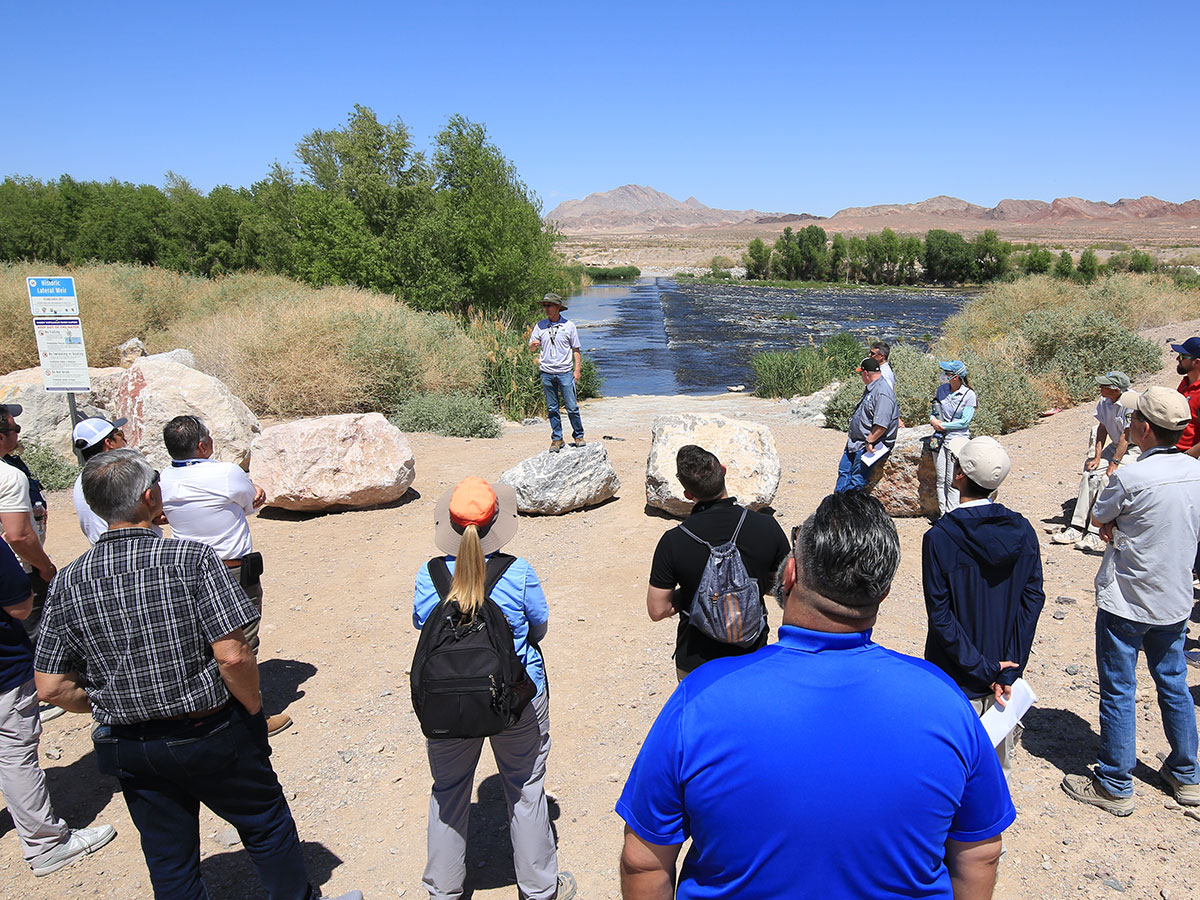 Dr. Xiaoping Zhou provides an update on water quality at last year's annual tour.